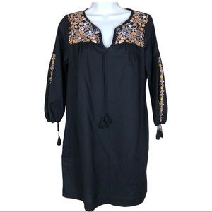 Madewell Embroidered Slit-Sleeve Tunic Dress